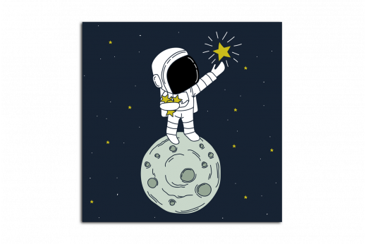 Картина Космонавт на луне